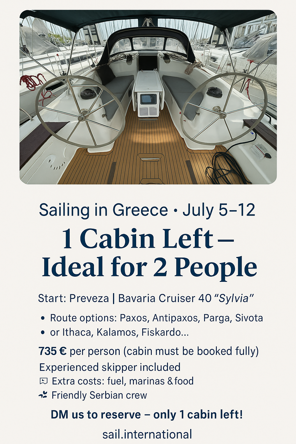 Sailing from Preveza